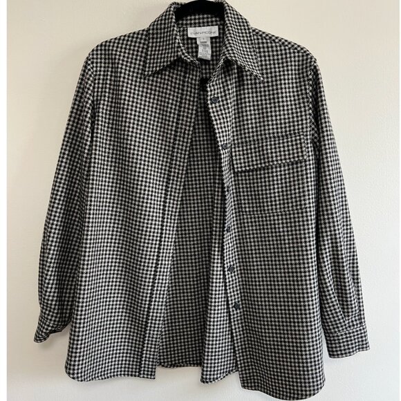 Evan Picone Tops - Houndstooth Button Up